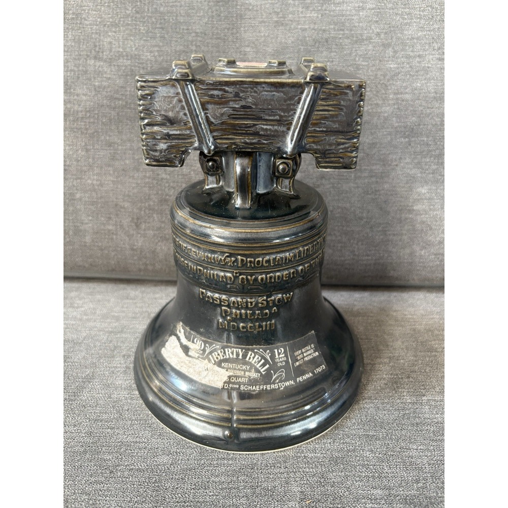 Vintage 1969 Liberty Bell Marita‎ Spirits Rare Decanter Bottle Bar Decor